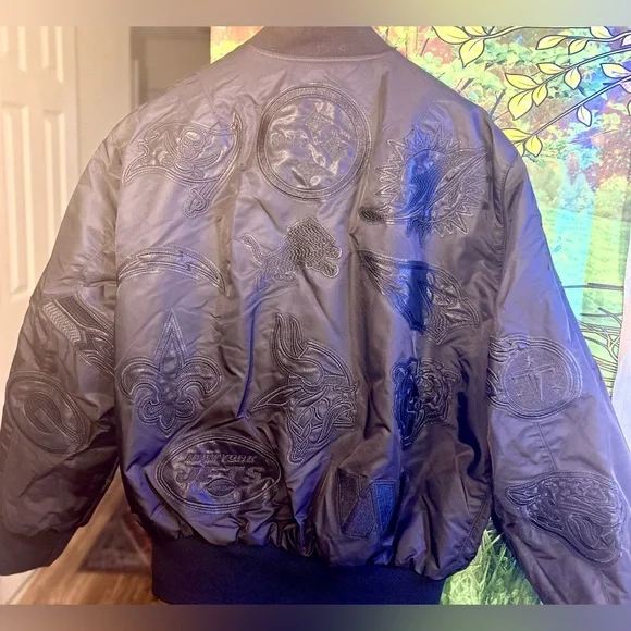 Jeff Hamilton Limited Edition Reversible NFL Detroit Lions Leather Bomber Jacket